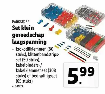 Lidl Parkside Set Klein Gereedschap Laagspanning aanbieding