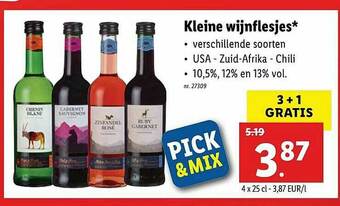 Kleine Wijnflesjes