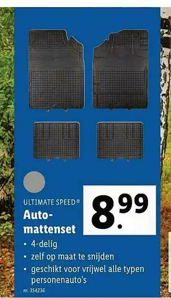 Lidl Ultimate Speed Auto-mattenset aanbieding