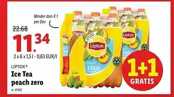 Lidl Lipton Ice Tea Peach Zero aanbieding