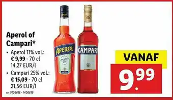Lidl Aperol Of Campari aanbieding