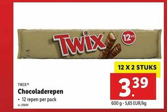 Lidl Twix Chocoladerepen aanbieding