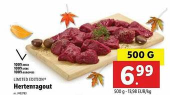 Lidl Limited Edition Hertenragout aanbieding
