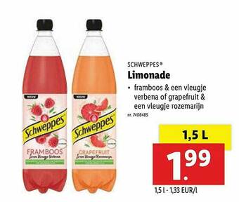 Lidl Schweppes Limonade aanbieding