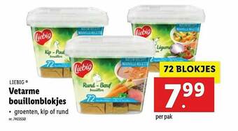 Lidl Liebig Vetarme Bouillonblokjes aanbieding