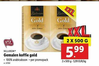 Lidl Bellarom Gemalen Koffie Gold aanbieding
