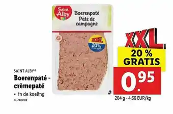 Lidl Saint Alby Boerenpaté Crèmepaté aanbieding