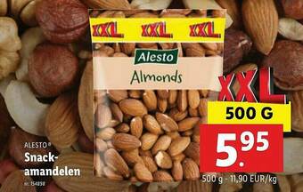 Lidl Alesto Snack-amandelen aanbieding