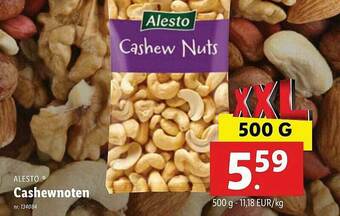Lidl Alesto Cashewnoten aanbieding