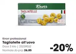 Hanos Knorr professional Tagliatelle all'uovo aanbieding