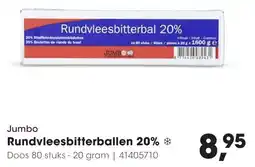 Hanos Jumbo Rundvleesbitterballen 20% aanbieding