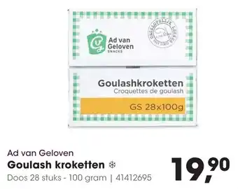 Hanos Ad van Geloven Goulash Kroketten aanbieding