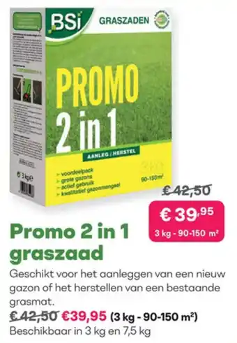 Multi bazar Promo 2 in 1 graszaad aanbieding