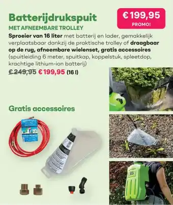 Multi bazar Batterijdrukspuit Met Afneembare Trolley aanbieding