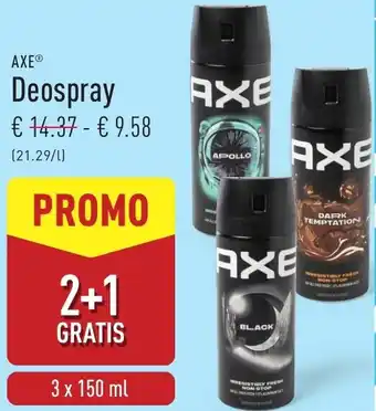 ALDI Axe deospray aanbieding