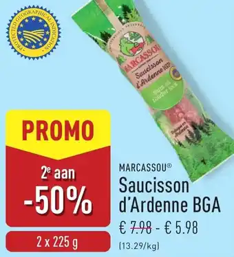 ALDI Marcassou saucisson d'ardenne BGA aanbieding