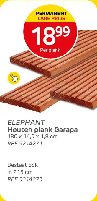 Brico Elephant houten plank garapa aanbieding