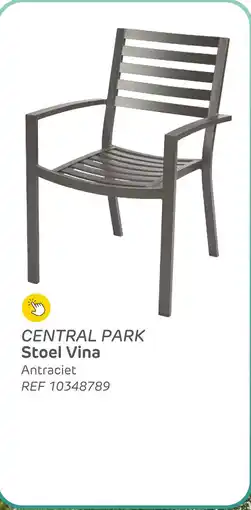 Brico Central park stoel vina antraciet aanbieding