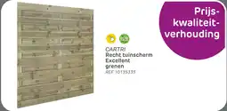 Brico Cartri recht tuinscherm excellent grenen aanbieding