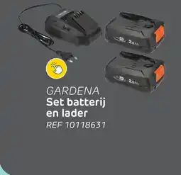 Brico Gardena set batterij en lader aanbieding