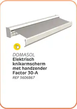 Brico Domasol elektrisch knikarmscherm met handzender factor 30-A aanbieding