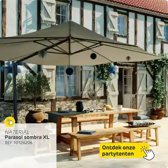 Brico Naterial parasol sombra XL aanbieding