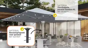 Brico Naterial vierdubbele parasol sombra XL aanbieding