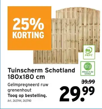 GAMMA Tuinscherm Schotland 180x180 cm aanbieding