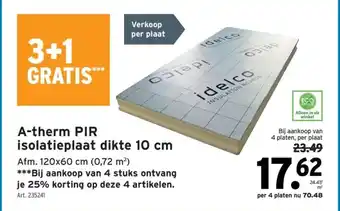 GAMMA A-therm PIR isolatieplaat dikte 10 cm aanbieding