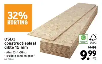 GAMMA OSB3 constructieplaat dikte 15 mm aanbieding