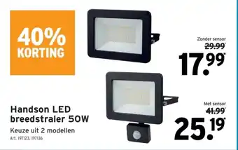 GAMMA Handson LED breedstraler 50W aanbieding