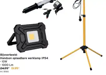 GAMMA Handson oplaadbare werklamp IP54 aanbieding