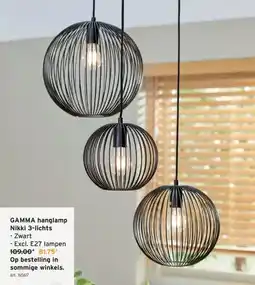 GAMMA GAMMA hanglamp Nikki 3-lichts aanbieding