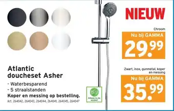 GAMMA Atlantic doucheset Asher aanbieding