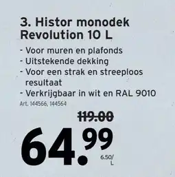 GAMMA Histor monodek Revolution 10 L aanbieding