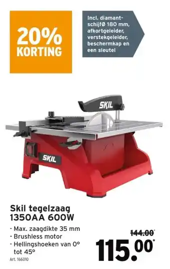 GAMMA Skil tegelzaag 1350AA 600W aanbieding