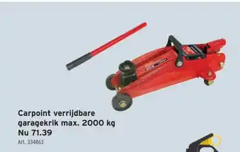 GAMMA Carpoint verrijdbare garagekrik max. 2000 kg aanbieding