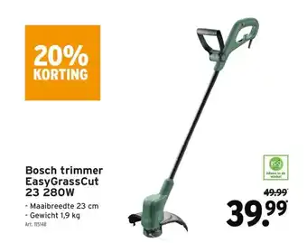 GAMMA Bosch trimmer EasyGrassCut 23 280W aanbieding