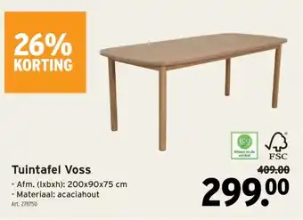 GAMMA Tuintafel Voss aanbieding