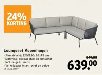 GAMMA Loungeset Kopenhagen aanbieding