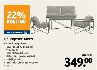 GAMMA Loungeset Mees aanbieding