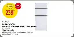 Brico INFRAROOD HANDDOEKRADIATOR SANI 600 W aanbieding