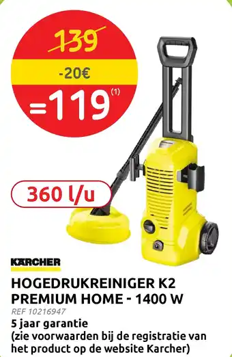 Brico HOGEDRUKREINIGER K2 PREMIUM HOME - 1400 W aanbieding