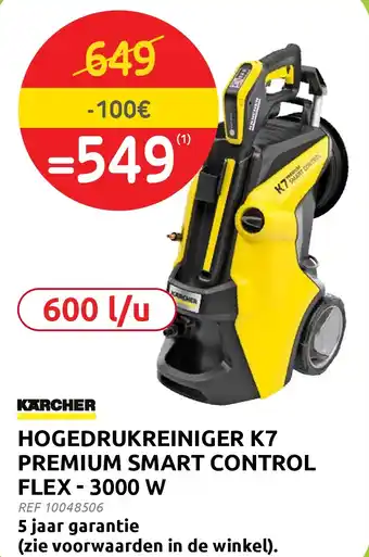 Brico HOGEDRUKREINIGER K7 PREMIUM SMART CONTROL FLEX - 3000 W aanbieding