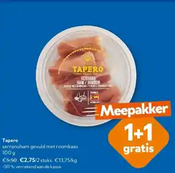 OKay Tapero serranoham gevuld met roomkaas 100 g aanbieding