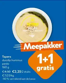 OKay Tapero duodip hummus pesto 160 g aanbieding