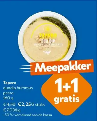 OKay Tapero duodip hummus pesto 160 g aanbieding