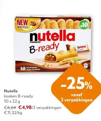 OKay Nutella koeken B-ready 10 x 22 g aanbieding