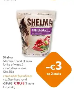 OKay Shelma Sterilised rund of zalm 1,4 kg aanbieding