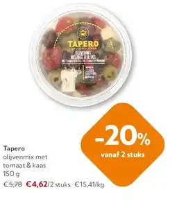 OKay Tapero olijvenmix met tomaat & kaas 150 g aanbieding